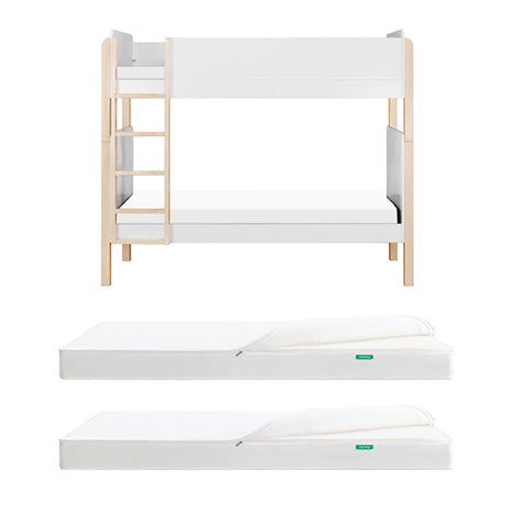Tip Toe Bunk Bed & Kids' Twin Mattress Bundle